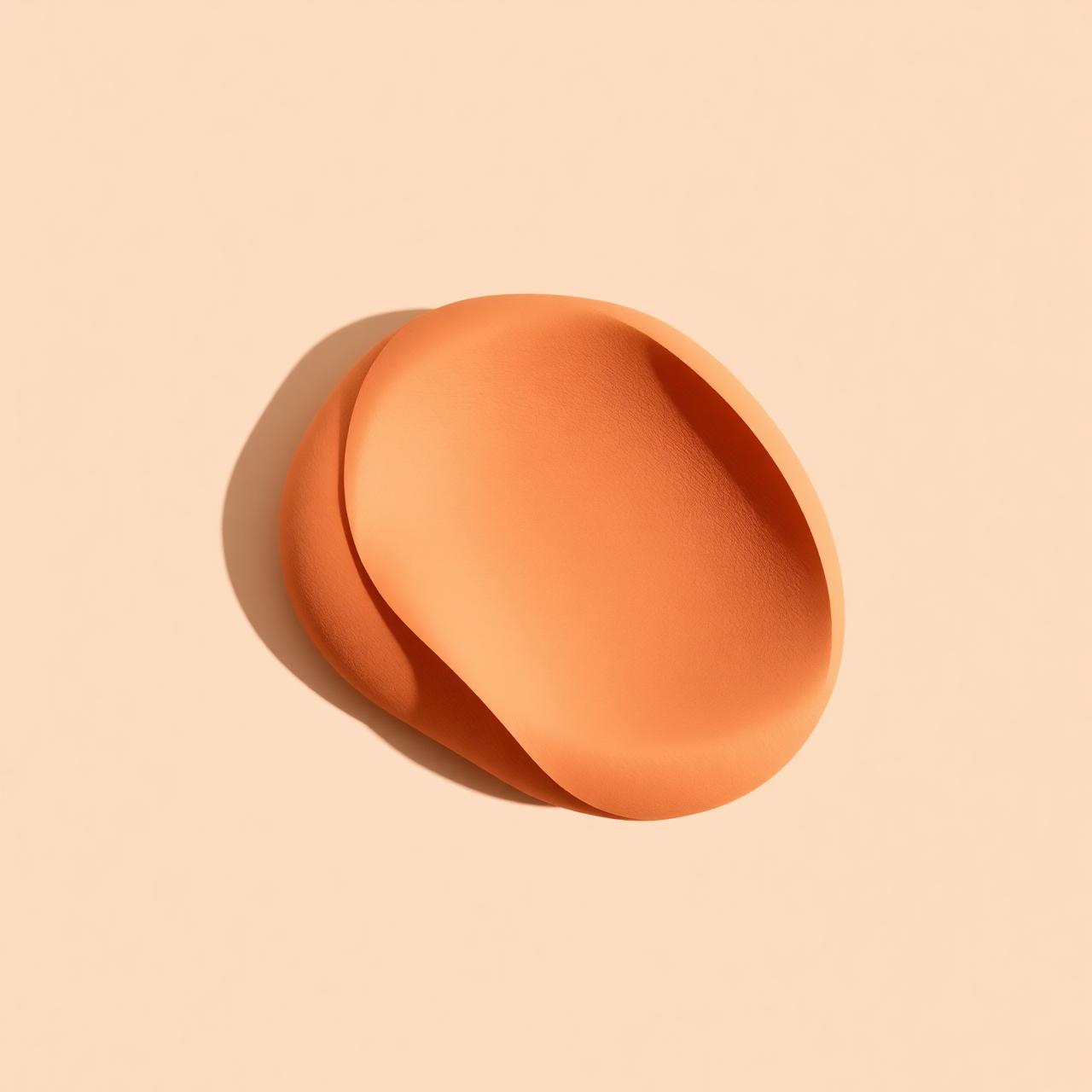 Warm abstract sculpture representing a finished, polished product.
